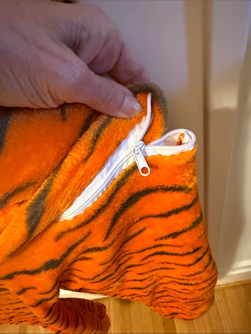 Orange Tiger Onesie with Hood - Picture 6 of 7